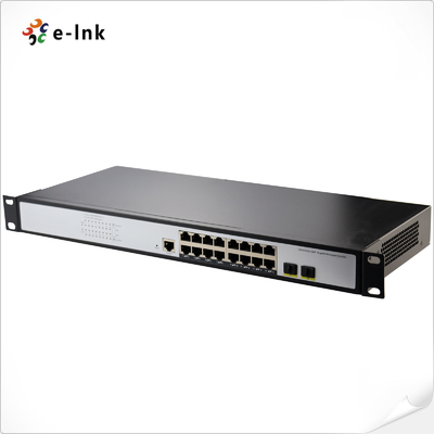 Enterprise L2 Managed Ethernet Switch 16 Port 1000Mbps RJ45 To 2 Port 100/1000X SFP