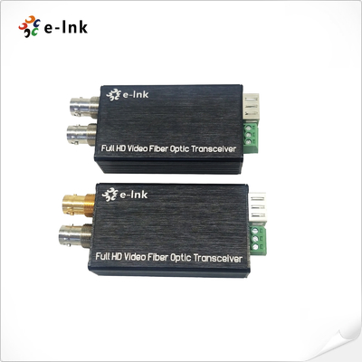 3G SDI Fiber Extender With Tally Or Reverse RS485 LC Fiber Connector 40KM