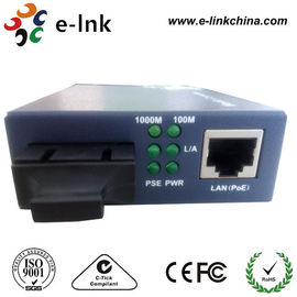 Gigabit Ethernet POE Fiber Optic Media Converter For POE IP Camera Single Mode