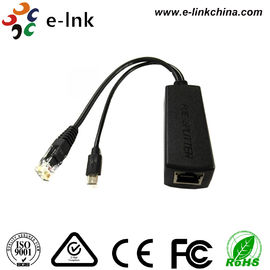 10/100/1000M Power Over Ethernet Injector 5V 2A PoE Splitter With Micro USB Port
