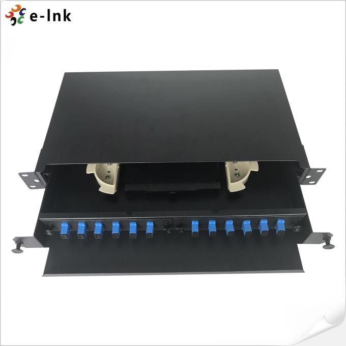 19 Inch FPP Rack Mount Fiber Patch Panel Drawer Type 12-144 Ports With ...