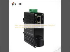 Mini Industrial 30W PoE Fiber Media Converter Compliant with IEEE 802.3at -40℃~75℃