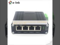 Industrial 4-Port Gigabit Ethernet Switch 10/100/1000Mbps DIN Rail -40°C to 75°C