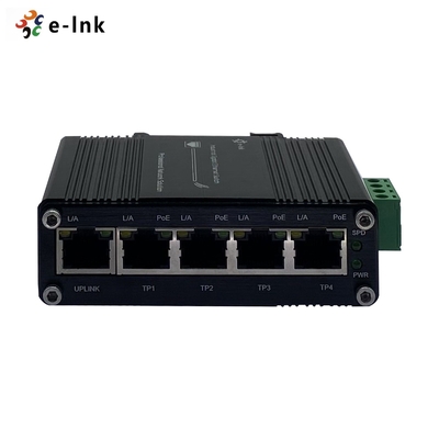 Mini Industrial Ethernet Switch 4 Ports Gigabit 802.3at PoE With 1 Ports Uplink