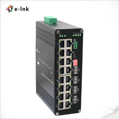 L2+ Managed Hardened Ethernet Switch 16 Port 10/100/1000T 802.3at PoE + 4 Port 1000X SFP
