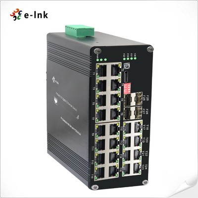 L2+ Industrial Ethernet POE Switch 24 Port 10/100/1000T 802.3at PoE + 4 Port 1000X SFP