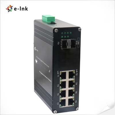 L2+ Managed Industrial Ethernet Media Converter 8 Port 10/100/1000T 2 Port 1000X SFP