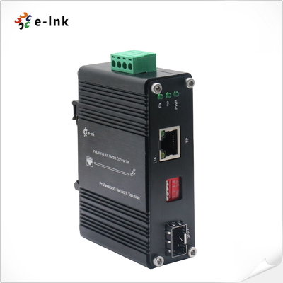 Mini Industrial Media Converter 10G/5G/2.5G/1G/100M Copper To 10GBASE-X SFP+