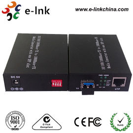 1310nm Gigabit Fiber Ethernet Media Converter SFP Slot With DIP Switch