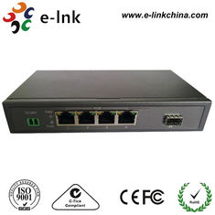 10 / 100Mbps Fiber To Copper Ethernet POE Switch , 4 Port POE Network Switch