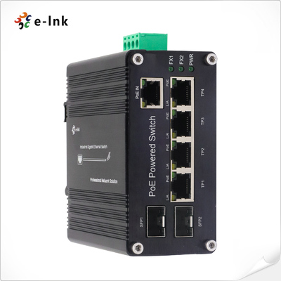 5 Port 10/100/1000T PoE Powered Switch 2 Port 100/1000X SFP Industrial Ethernet Switch