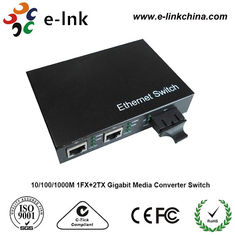 Multi Mode Fiber Gigabit Ethernet Media Converter , SC Fiber Optic Cable To Cat6 Converter