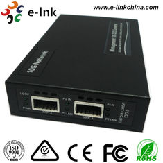 Standalone XFP To XFP Fiber Optic To Ethernet Converter , Manageable Media Converter