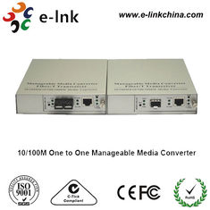 SC Single Mode Fiber Ethernet Media Converter 10 / 100 / 1000M One TO One Managed
