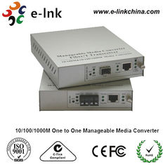 2km Gigabit Ethernet Media Converter With Internal Power , Managed Fiber Media Converter
