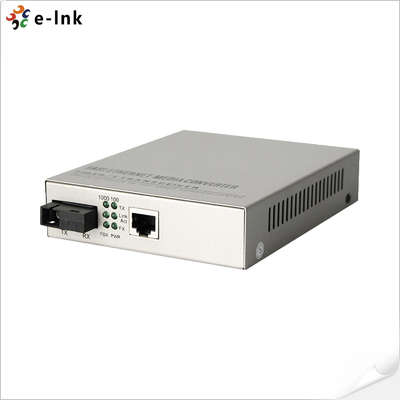 Fast Ethernet Media Converter With Built-In PSU 10/100M WDM SC Fiber