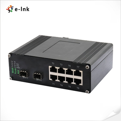 8 Port 10/100T 802.3at PoE Switch with 2-Port 100BASE-FX SFP Unmanaged Ethernet Switch