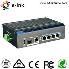 Fast Ethernet PoE Switch , Industrial 4 Ports Multi Port Ethernet Switch 10/100M PoE 250M