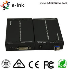 DVI Video to Fiber Converter : 1920*1080P, LC(SFP), OM3 Multimode Fiber, 300 meters