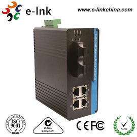 Din Rail / Wall Mounting Industrial Ethernet Media Converter 4G + 2 SC Gigabit Ethernet Switch
