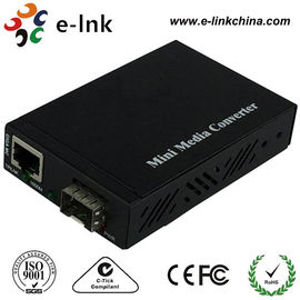 Mini 10 / 100 / 1000M SFP Fiber Ethernet Media Converter With External Power Supply