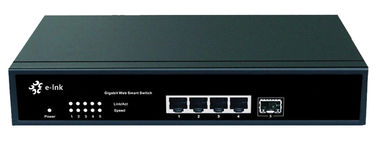 Entry Level Fiber Ethernet Media Converter 4x10/100/1000 Base -T 1x1000 Base -FX Ethernet Switch