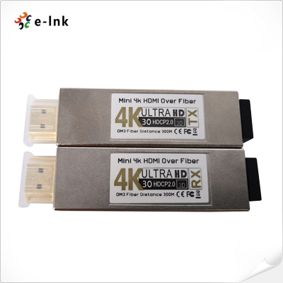 Mini 4K HDMI Fiber Optic Transceiver Supports HDMI 1.4a up to 300m Distance