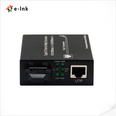 Gigabit Ethernet Media Converter with Multi-Mode and Single-Mode Fiber