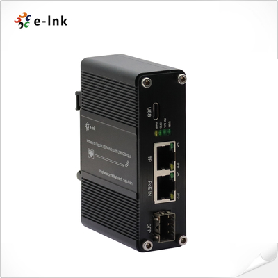 Industrial USB C Ethernet Adapter PoE Powered USB PD Charging