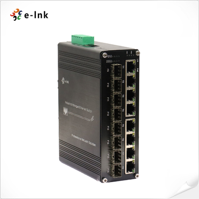Industrial PoE Switch 8 PoE+ Ports 8 SFP Fiber Rugged Managed Ethernet