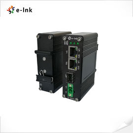 Aluminum Case Industrial Ethernet Media Converter 1 Port 100/1000Base-X SFP Ethernet Switch