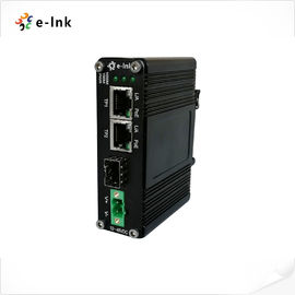 90 Watt Industrial Ethernet Media Converter 1 Port 100/1000X SFP To 2 Port 10/100/1000T