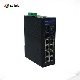 Metal Case Industrial Ethernet POE Switch 8x10/100/1000M Ethernet RJ45 Ports