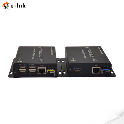 1.25G SM LC HDMI Over Fiber Optic Extender 4 Port USB 2.0 5W