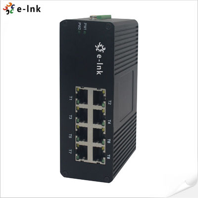 8 Port Gigabit Industrial Ethernet Media Converter Switch IEEE802.3 / 802.3u / 802.3x