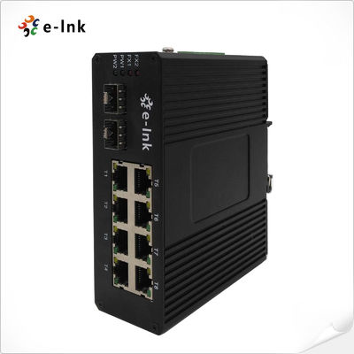 FCC 57VDC Industrial Ethernet POE Switch 8 Port 10/100/1000BASE-T FC ST