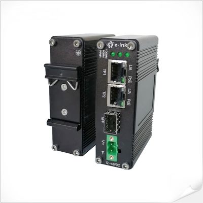 90W POE Media Converter 1 Port 100/1000X SFP To 2 Port 10/100/1000T PD Plug