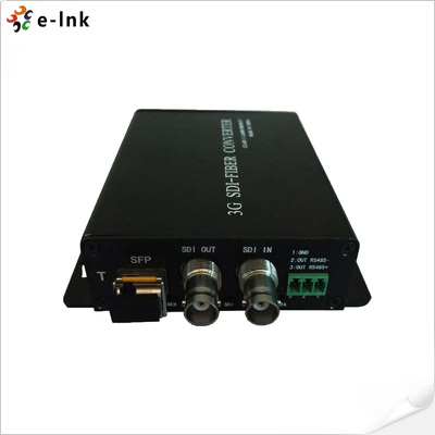 3G Simplex LC SDI Video Converter 550m RS232 With SFP Hot Plugged
