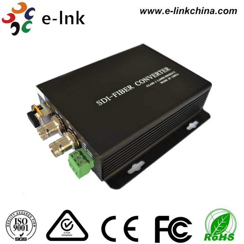 20 Km Hd Sdi To Fiber Optic Converter Single Mode 0 400K/Bps Frequency