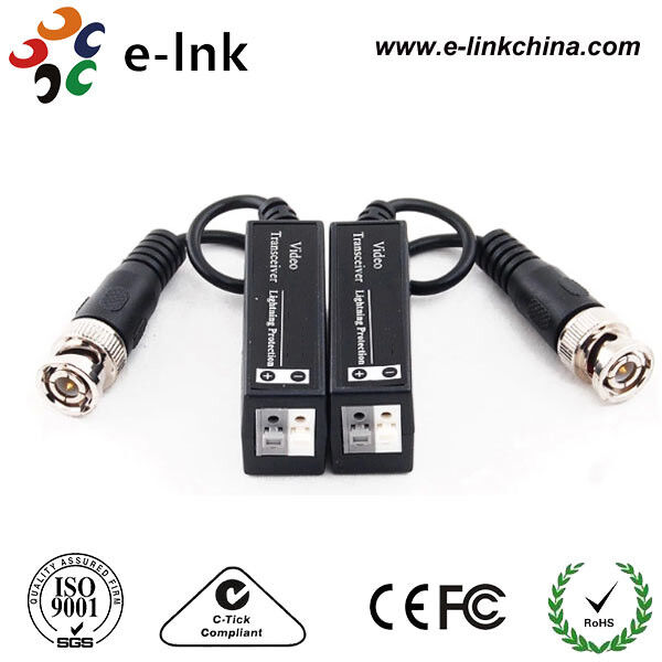 Male BNC / RJ45 Port Connector UTP Video Extender 450 Meters