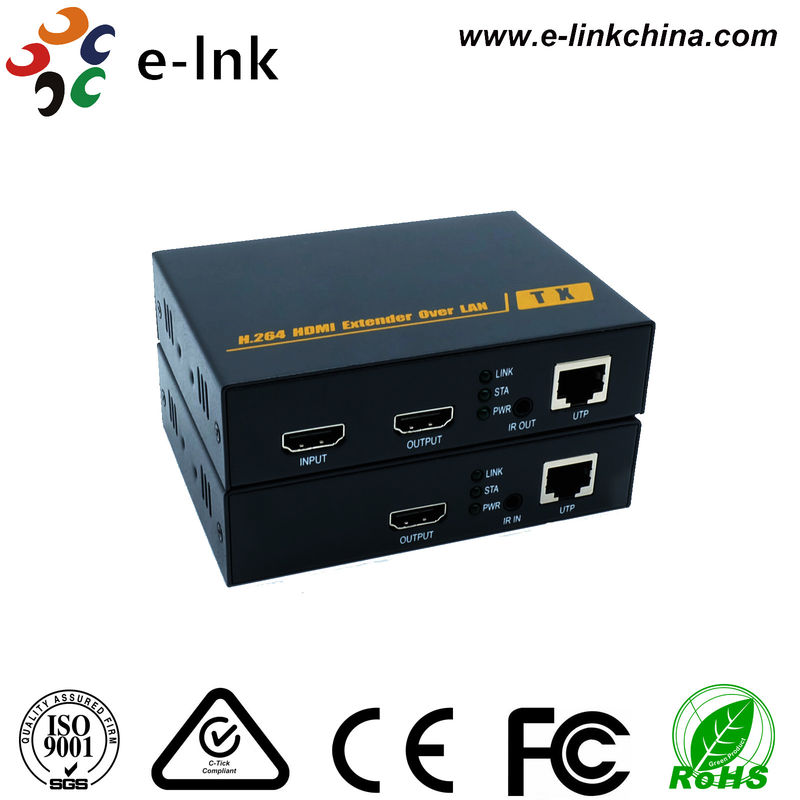 TCP / IP Standard H.264 HDMI Over Fiber Optic Extender CAT5 / 6 Kit ...
