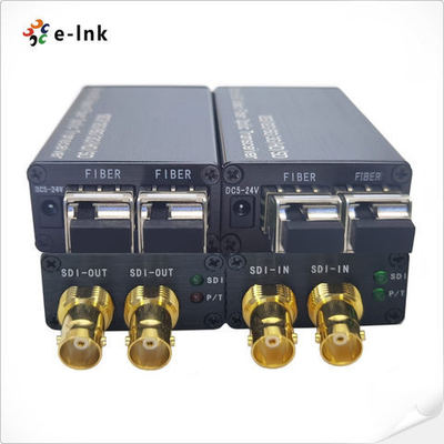 Mini 24G SDI Fiber Optic Converter With 2 Channel 12G SDI Video 2x12G SFP 1xLC Fiber