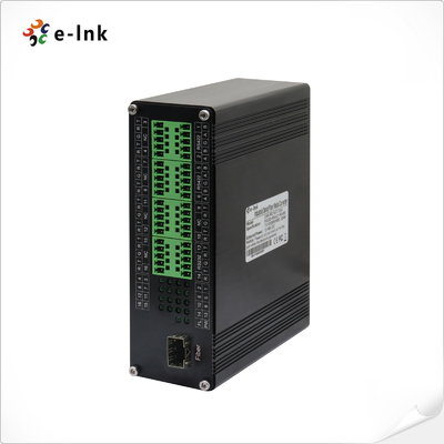 8 Channel Serial Fiber Media Converter RS232 RS485 SFP Port 0 - 800kbps Baud Rate