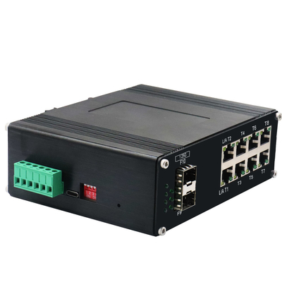 L2+ Managed Industrial Ethernet Media Converter 8 Port 10/100/1000T 2 Port 1000X SFP