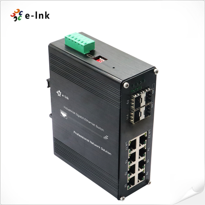 Industrial L2+ Ethernet Media Converter 8 Port 10/100/1000T 4 Port 1000X SFP