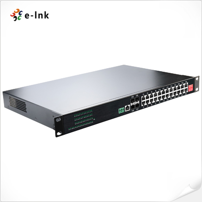 Rackmount L2+ Industrial Ethernet Media Converter 24 Port 10/100/1000T + 4 Port 1000X SFP