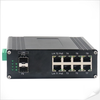 L2+ Managed Industrial Ethernet POE Switch 8 X Giga RJ45 Ports 2 X Giga SFP Ports