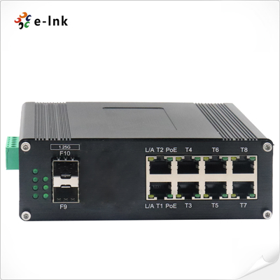 L2+ Industrial Managed Switch 8-Port 10/100/1000T 802.3at PoE + 2 Port 1000X SFP