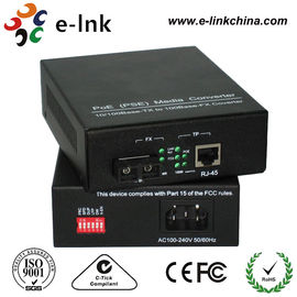 10 / 100 / 1000M Multimode POE Fiber Media Converter With 15.4w Internal Power