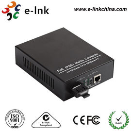 10 / 100 / 1000M Multimode POE Fiber Media Converter With 15.4w Internal Power